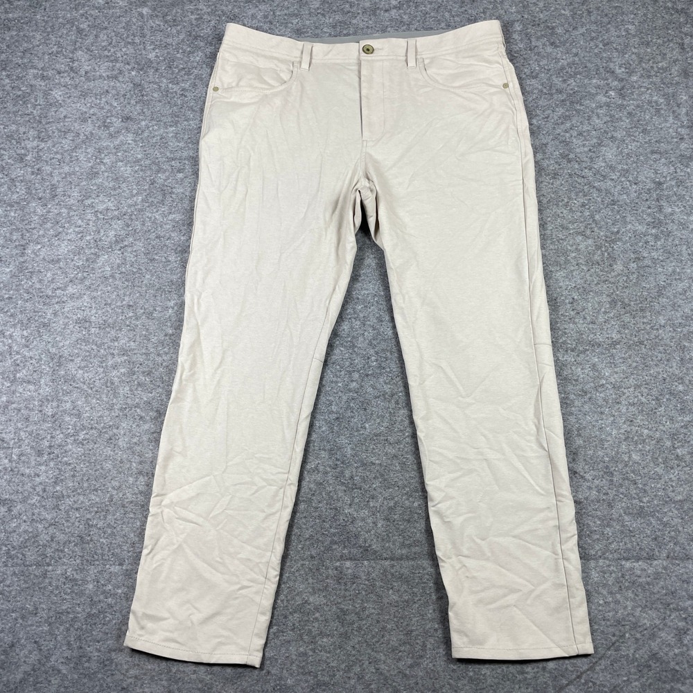 Tommy Bahama Pants Mens 36x30 Beige Boracay 5-Pocket Straight Leg